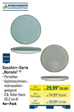 METRO Geschirr-Serie "Noromi" Angebot