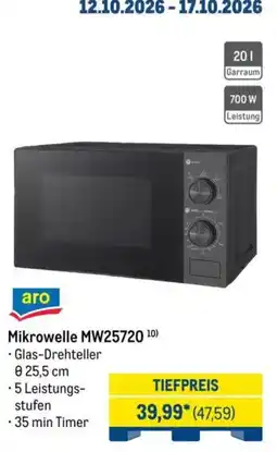 METRO aro Mikrowelle MW25720 Angebot