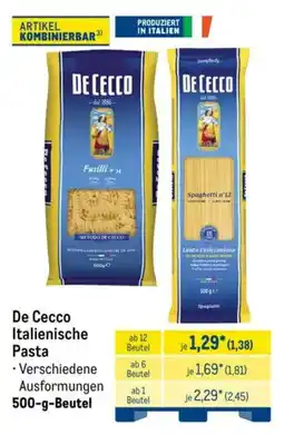 METRO De Cecco Italienische Pasta Angebot