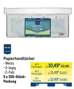 METRO METRO PROFESSIONAL Papierhandtücher Angebot