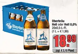 alldrink Oberbräu Hell oder Hell 0,0% Angebot