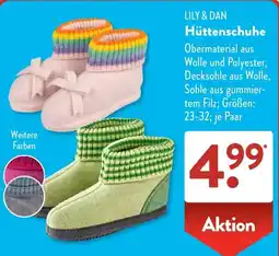 Aldi Süd LILY & DAN Hüttenschuhe Angebot