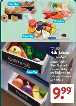 Aldi Süd TOYLINO Holz-Lebensmittel-Set Angebot