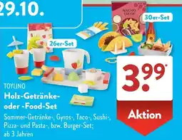 Aldi Süd TOYLINO Holz-Getränke- oder -Food-Set Angebot