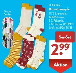 Aldi Süd LILY & DAN Kniestümpfe Angebot