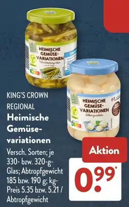 Aldi Süd KING'S CROWN Heimische Gemüse-variationen Angebot