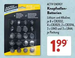 Aldi Süd ACTIV ENERGY Knopfzellen-Batterien Angebot