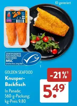 Aldi Süd GOLDEN SEAFOOD Knusper-Backfisch Angebot