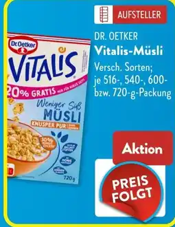 Aldi Süd DR. OETKER Vitalis-Müsli Angebot