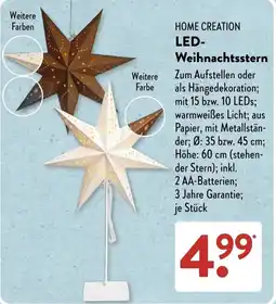 Aldi Süd HOME CREATION LED-Weihnachtsstern Angebot