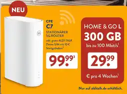 Aldi Süd CPE C7 STATIONÄRER 5G ROUTER Angebot