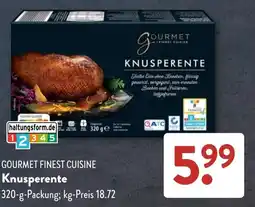 Aldi Süd GOURMET FINEST CUISINE Knusperente Angebot