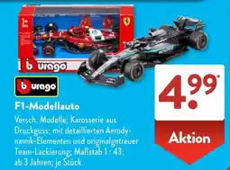 Aldi Süd F1-Modellauto Burago Angebot