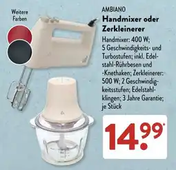 Aldi Süd AMBIANO Handmixer oder Zerkleinerer Angebot
