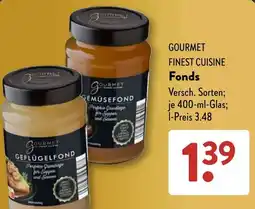 Aldi Süd GOURMET FINEST CUISINE Fonds Angebot