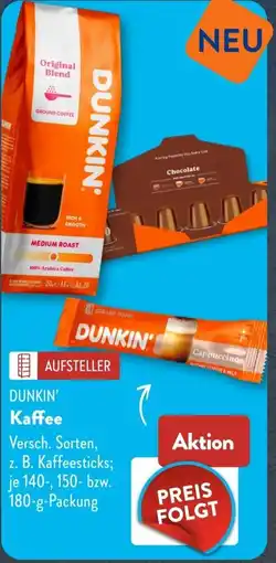 Aldi Süd DUNKIN' Kaffee Angebot