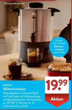 Aldi Süd AMBiano Glühweinwärmer Angebot