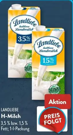 Aldi Süd LANDLIEBE H-Milch Angebot