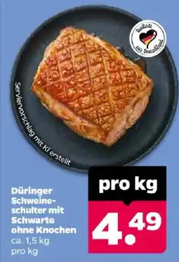 Netto Düringer Schweine-schulter mit Schwarte ohne Knochen Angebot