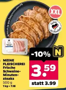 Netto MEINE FLEISCHEREI Frische Schweine-Minuten-steaks Angebot