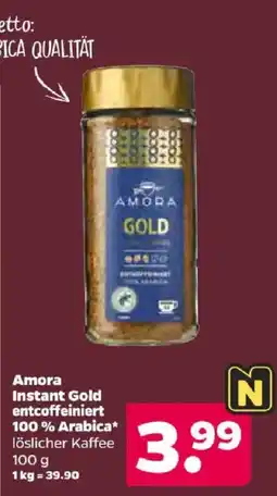 Netto Amora Instant Gold entcoffeiniert 100 % Arabica* löslicher Kaffee Angebot