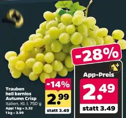 Netto Trauben hell kernlos Autumn Crisp Angebot