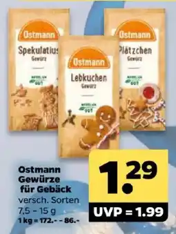 Netto Ostmann Gewürze für Gebäck Angebot