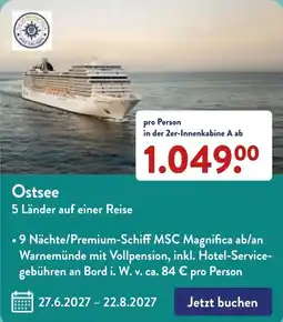 Aldi Süd Ostsee 5 Länder auf einer Reise Angebot