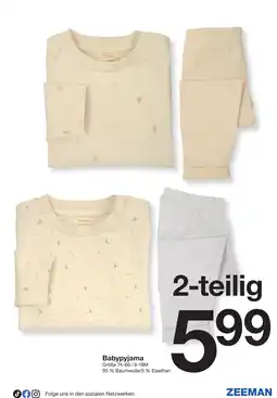 Zeeman Babypyjama Angebot