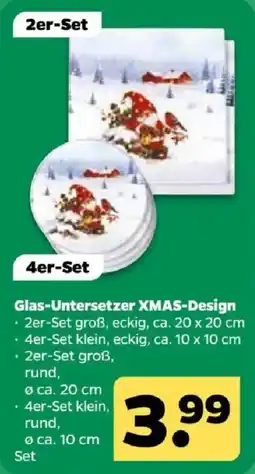 Netto Glas-Untersetzer XMAS-Design Angebot