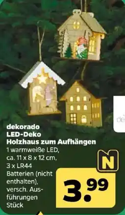 Netto dekorado LED-Deko Holzhaus zum Aufhängen Angebot
