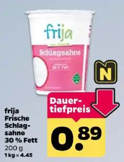 Netto frija Frische Schlagsahne Angebot