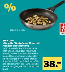 Netto ZWILLING „Simplify“ Bratpfanne 28 cm Angebot