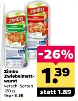 Netto Zimbo Zwiebelmettwurst Angebot
