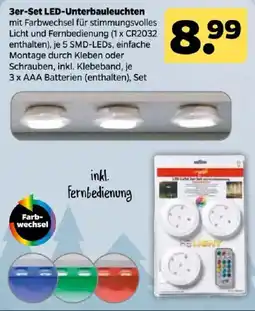 Netto 3er-Set LED-Unterbauleuchten Angebot