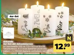 Netto dekorado 4er-Set LED-Adventskerzen Angebot