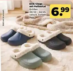 Netto EVA-Clogs mit Fellimitat Angebot