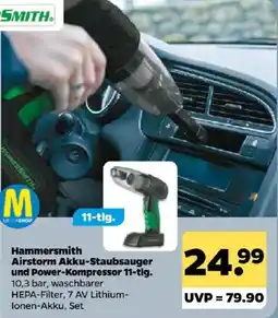 Netto Hammersmith Airstorm Akku-Staubsauger und Power-Kompressor 11-tlg. Angebot