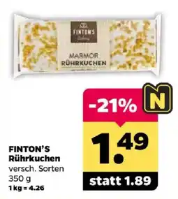Netto FINTON'S Rührkuchen Angebot