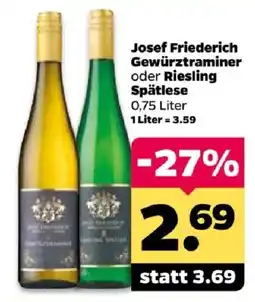 Netto Josef Friedrich Gewürztraminer oder Riesling Spätlese Angebot