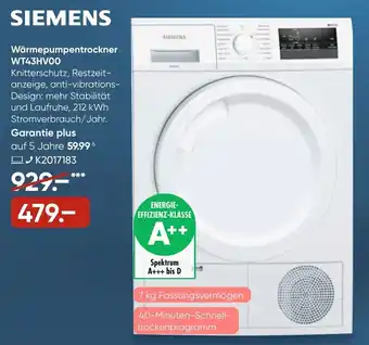 Galeria Siemens Wärmepumpentrockner WT43HV00 Angebot