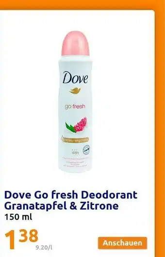 Action Dove Go Fresh Deodorant Granatapfel & Zitrone Angebot