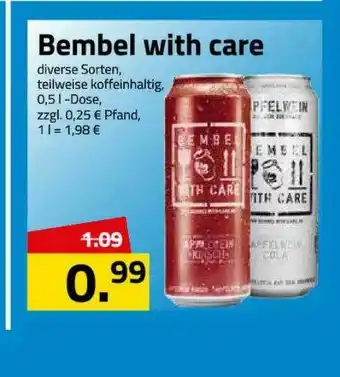 Logo Getränkemarkt Bembel With Care Angebot