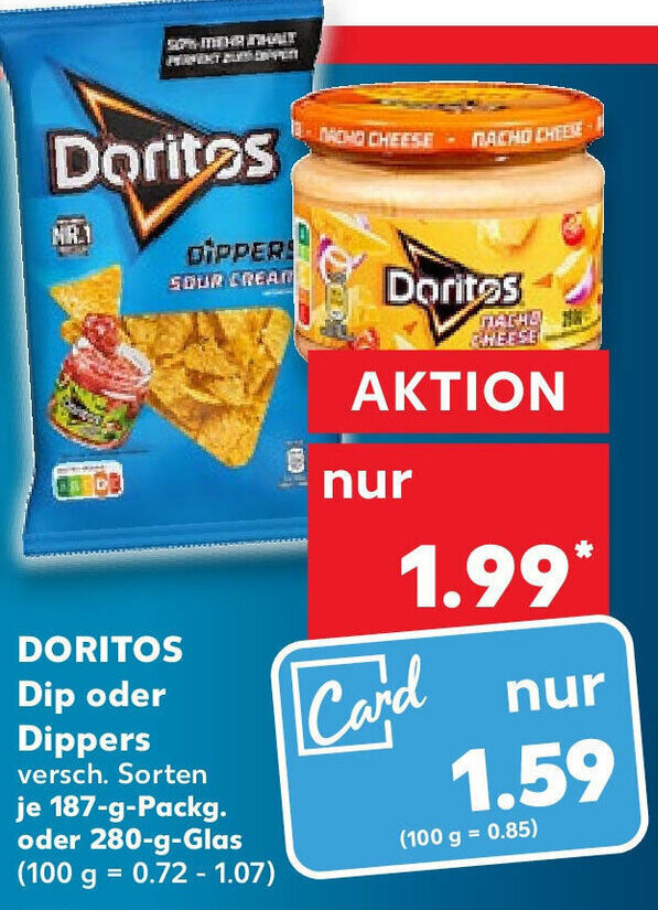 Doritos Dip oder Dippers 187g Packg. oder 280g Glas Angebot bei Kaufland