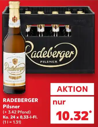 Kaufland Radeberger Pilsner 24x0,33L-Fl. Angebot