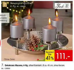 Zurbrüggen Fink Dekokranz Macona, 4-flg. Angebot