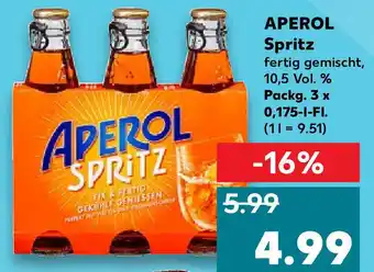Kaufland Aperol Spritz 3x0,175L Fl. Angebot