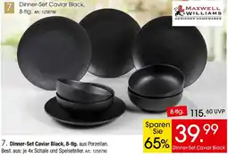 Zurbrüggen MAXWELL &WILLIAMS Dinner-Set Caviar Black, 8-tlg. Angebot