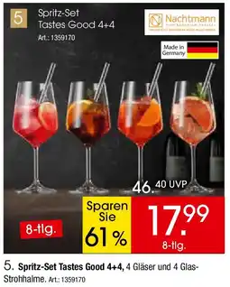 Zurbrüggen Nachtmann Spritz-Set Tastes Good 4+4 Angebot