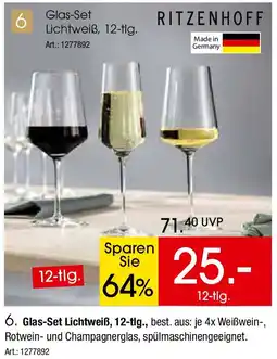 Zurbrüggen RITZENHOFF Glas-Set Lichtweiß, 12-tlg. Angebot